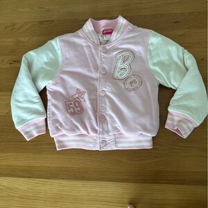 Barbie Pink and White Button-Up Jacket